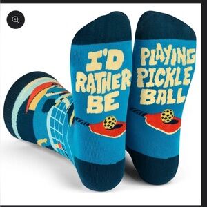 Lavley “ I’d rather be playing pickleball” Graphic Socks, NWT